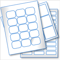 Blank Rectangular Labels with Round Corners