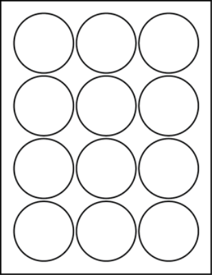 2.40" Round Blank Labels