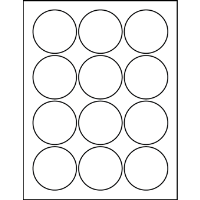 2.40" Round Blank Labels