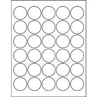 1.50" Round Blank Labels