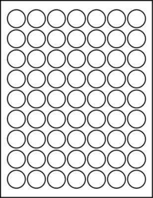 1.00" Round Blank Labels