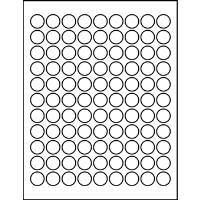 0.75" Round Blank Labels