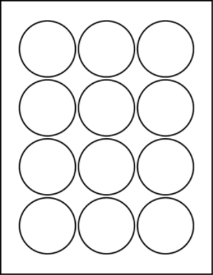 2.25" Round Blank Labels