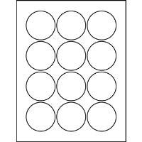 2.25" Round Blank Labels