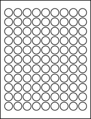 0.75" Round Labels