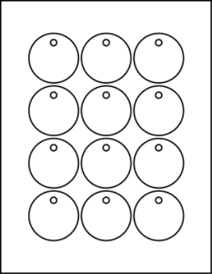2.0" X 2.0" Round Tags