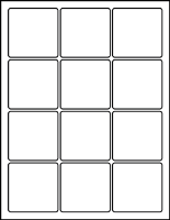 2.50" X 2.47" Blank Labels