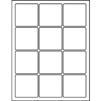 2.50" X 2.47" Blank Labels