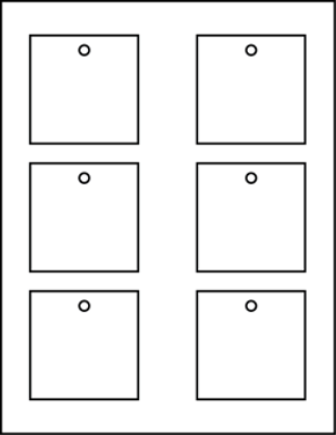 2.750" X 2.750" Rectangle Tags