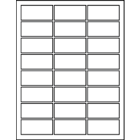 2.50" X 1.170" Blank Labels