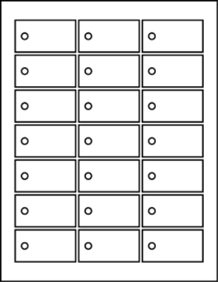 2.375" X 1.250" Rectangle Tags