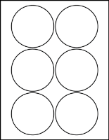 3.33" Round Blank Labels