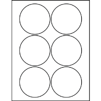 3.33" Round Blank Labels