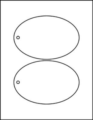 6.0" X 4.0" Oval Tags