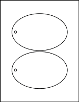 6.0" X 4.0" Oval Tags