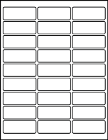 2.62" X 1.00" Blank Labels