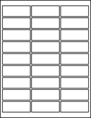 2.62" X 1.00" Blank Labels