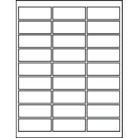2.62" X 1.00" Blank Labels