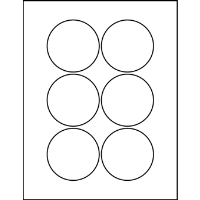 2.875" Round Blank Labels