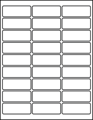 2.62" X 1.00" Labels