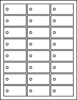 2.50" X 1.170" Rectangle Tags