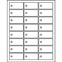 2.50" X 1.170" Rectangle Tags