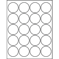 1.93" Round Blank Labels