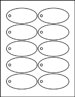 3.5" X 1.75" Oval Tags
