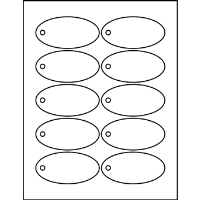 3.5" X 1.75" Oval Tags