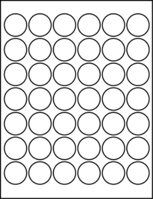 1.25" Round Blank Labels
