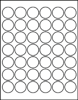 1.25" Round Blank Labels