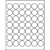 1.25" Round Blank Labels