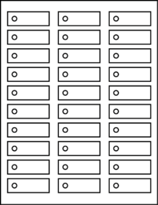 2.250" X 0.750" Rectangle Tags