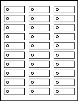 2.250" X 0.750" Rectangle Tags