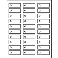 2.250" X 0.750" Rectangle Tags