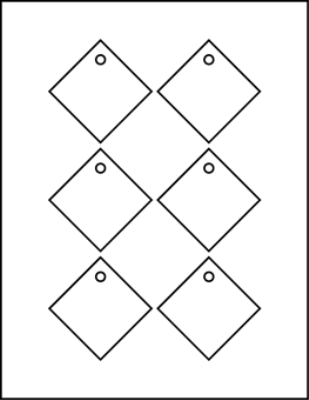 2.83" X 2.83" Diamond Tags