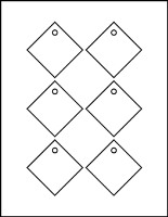 2.83" X 2.83" Diamond Tags
