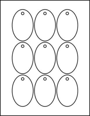 2.0" X 3.0" Oval Tags